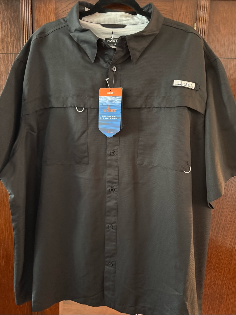 Habitat Men's Short-Sleeve Fishing Outdoor Shirt - Black